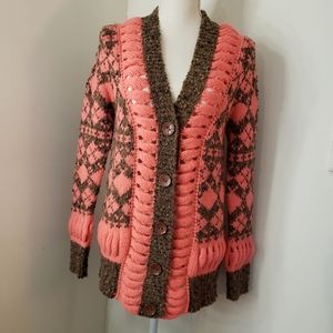 Miss Morena Chunky sweater cardigan button down